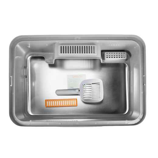 Picture of CAT LITTER BOX STEEL Simons with RIM & SCOOP - 60 x 40 x 27cm