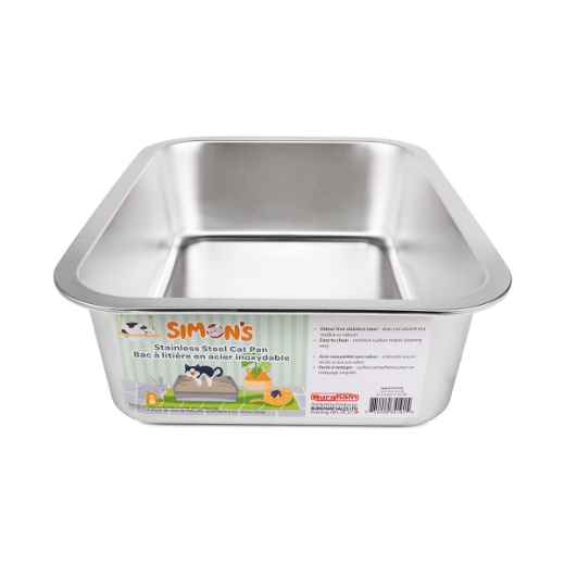 Picture of CAT LITTER BOX STEEL Simons - 35.5 x 26.5 x 10cm