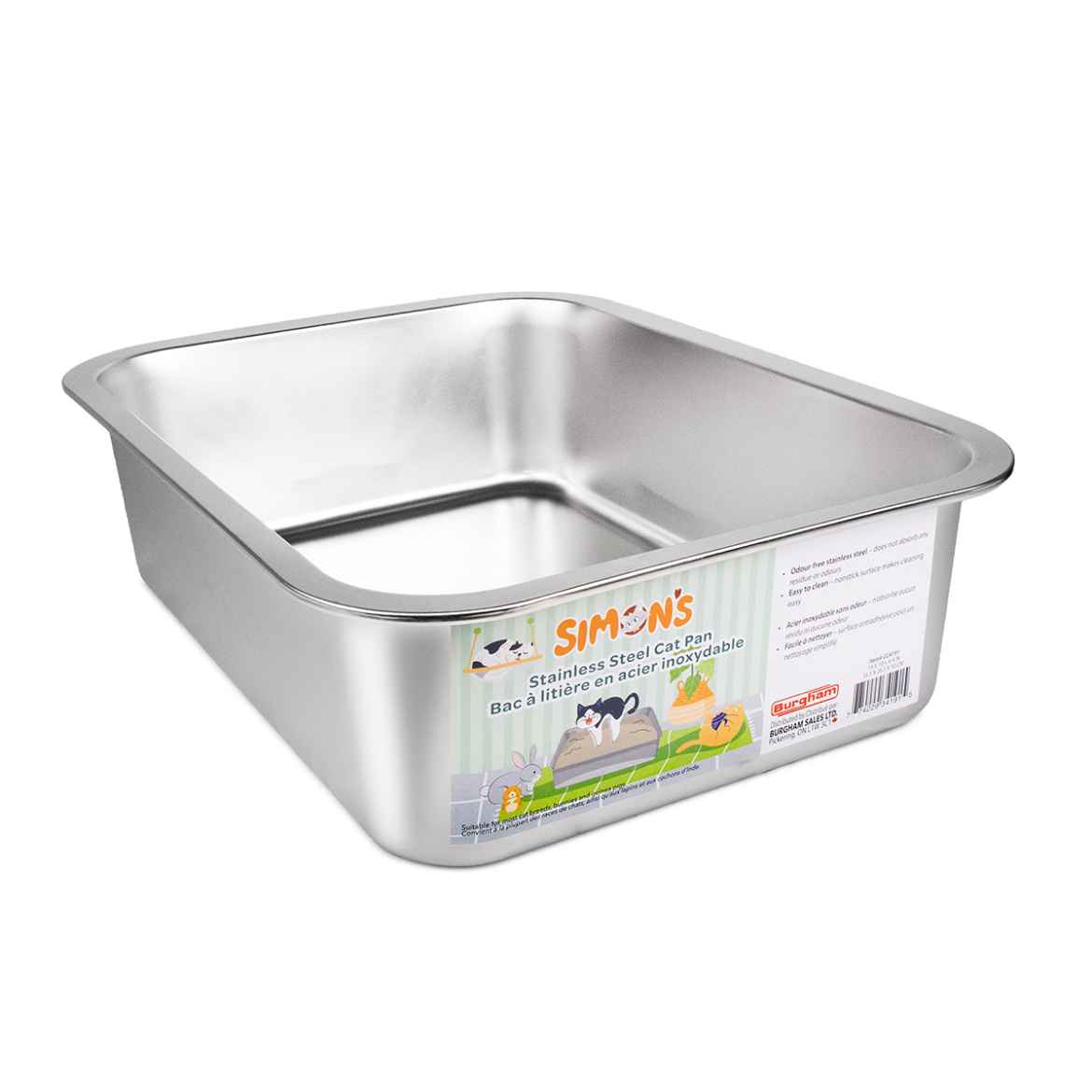 Picture of CAT LITTER BOX STEEL Simons - 35.5 x 26.5 x 10cm