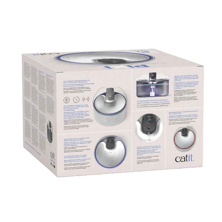 Picture of CATIT PIXI FOUNTAIN CORDLESS UV-C STAINLESS STEEL 5 Litre