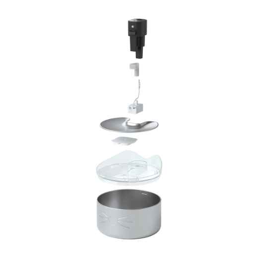 Picture of CATIT PIXI FOUNTAIN CORDLESS UV-C STAINLESS STEEL 5 Litre
