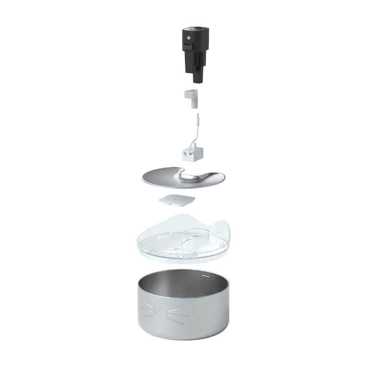 Picture of CATIT PIXI FOUNTAIN CORDLESS UV-C STAINLESS STEEL 5 Litre