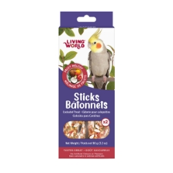 Picture of LIVING WORLD COCKATIEL FRUIT STICK 2/pk – 90g/3.2oz
