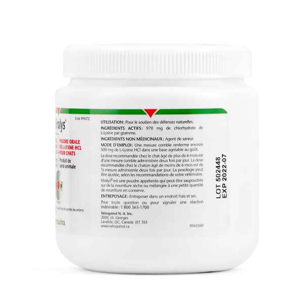 Picture of VIRALYS L-LYSINE HCL ORAL POWDER for CATS - 100g