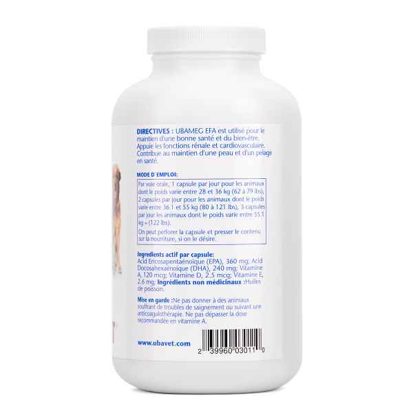 Picture of UBAVET UBAMEG OMEGA 3 FATTY ACID 2200mg CAPS - 120's