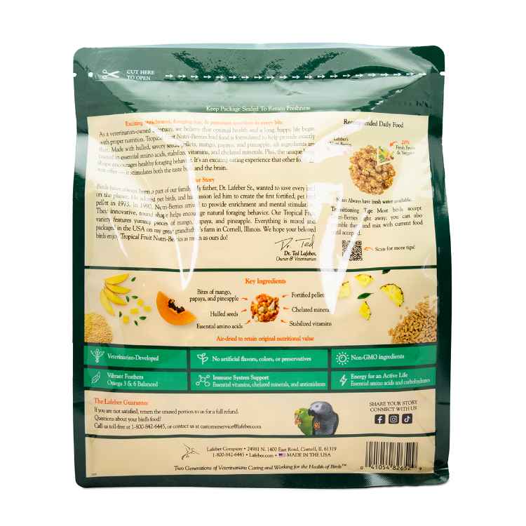 Picture of NUTRI-BERRIES TROPICAL FRUIT for PARROTS - 3lb/1.36kg
