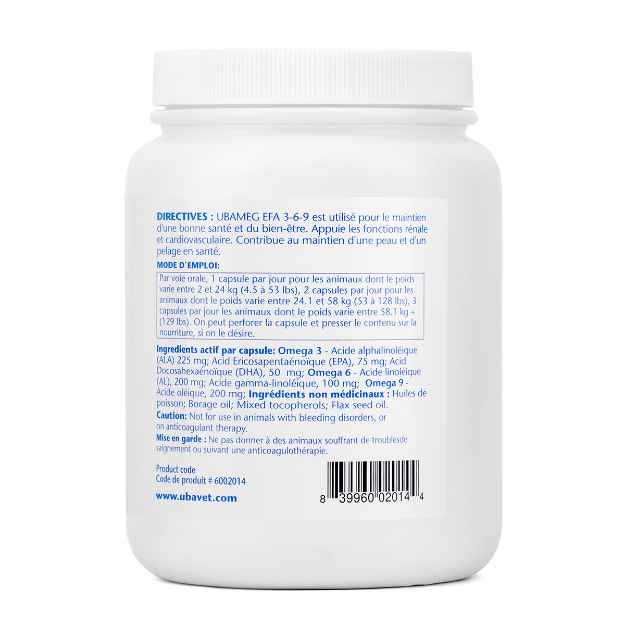 Picture of UBAVET OMEGA 3-6-9 FATTY ACID CAPS - 360's