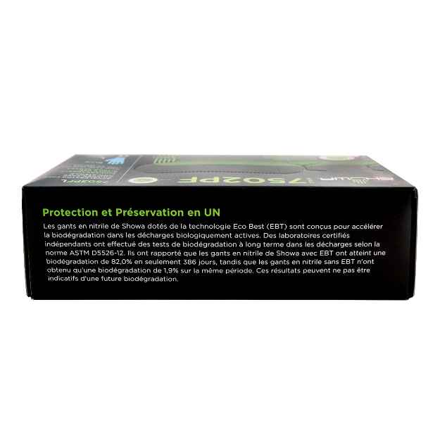 Picture of GLOVES EXAM SHOWA NITRILE BIODEGRADABLE BLUE MEDIUM - 200's