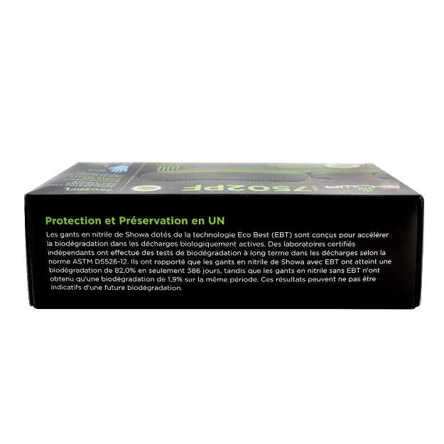 Picture of GLOVES EXAM SHOWA NITRILE BIODEGRADABLE BLUE LARGE - 200's