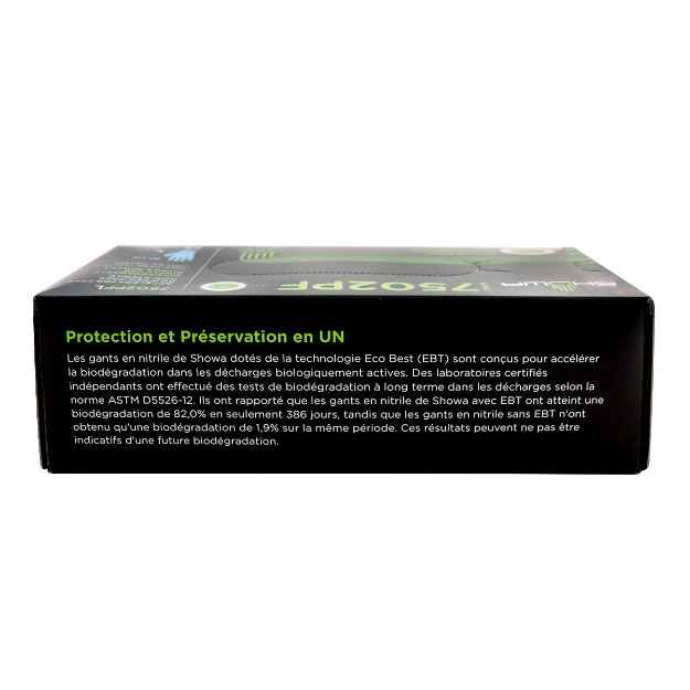 Picture of GLOVES EXAM SHOWA NITRILE BIODEGRADABLE BLUE XXLARGE - 180's