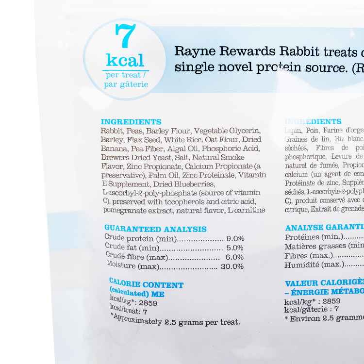 Picture of CANINE RAYNE REWARDS TRAINING TREAT RABBIT - 170gm