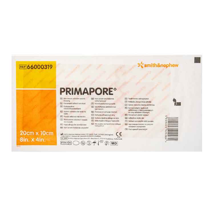 Picture of PRIMAPORE ADHESIVE NON WOVEN DRESSING 20cm x 10cm  - 20/box