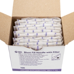 Picture of FILTER NEEDLE 5 MICRONS w/ BLUNT TIP 18G X 1.5in - 100s