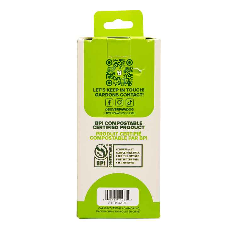 Picture of PET WASTE BAG SILVER PAW COMPOST LEAK PROOF - 9in x 13in 120/box