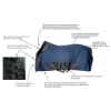 Picture of BACK ON TRACK EQUINE MESH RUG DELUXE with HOOD NAVY BLUE - 78in