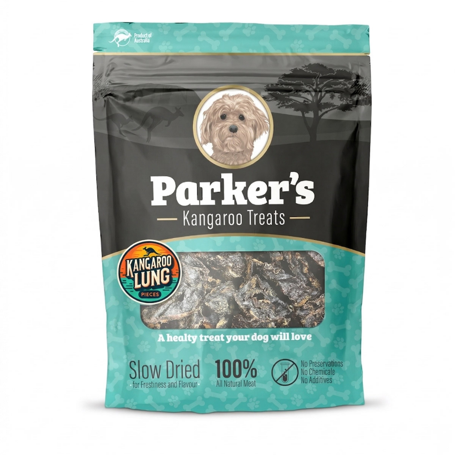 Picture of TREAT DOG PARKERS KANGAROO LUNG PIECES - 75g