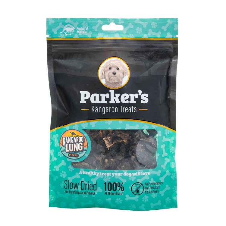 Picture of TREAT DOG PARKERS KANGAROO LUNG PIECES - 75g