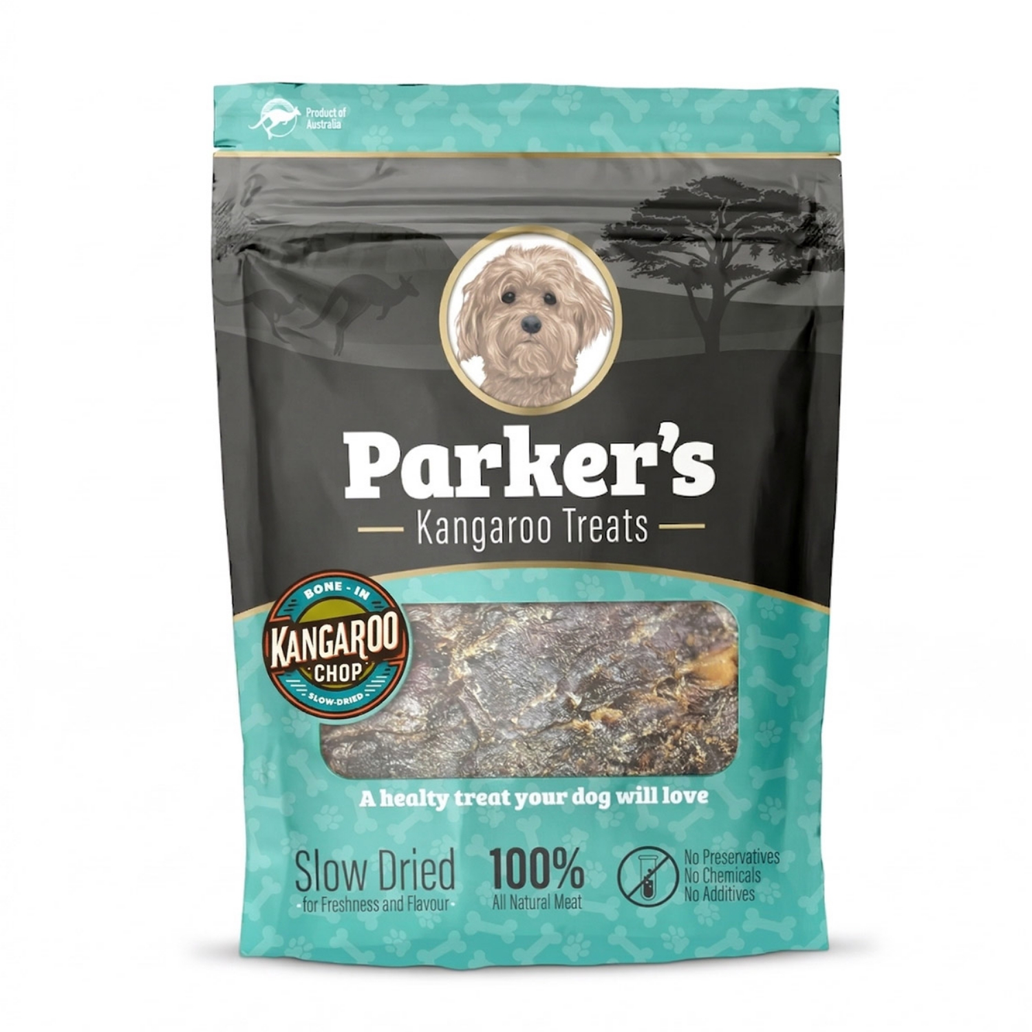 Picture of TREAT DOG PARKERS KANGAROO KANGAROO CHOP - 75g