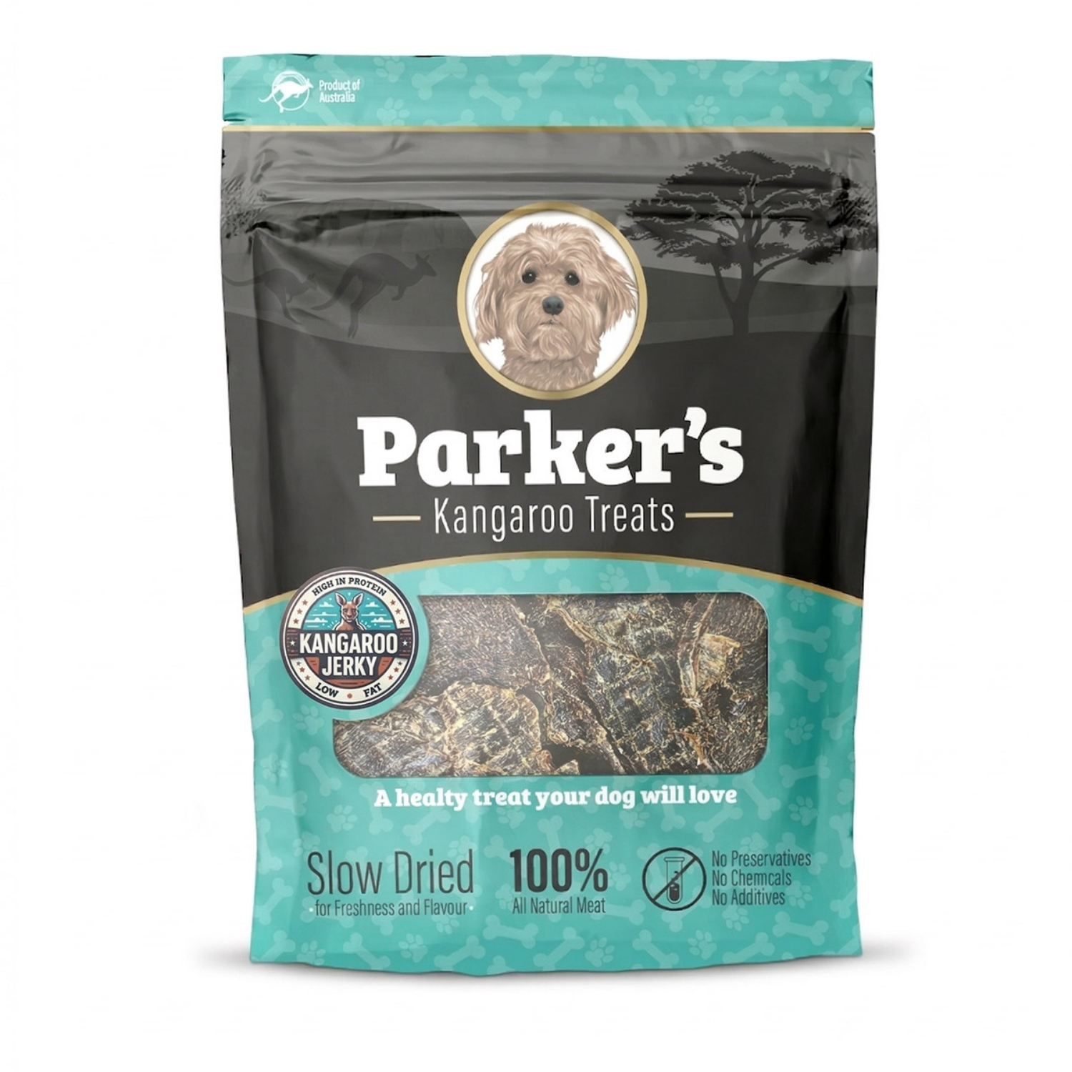 Picture of TREAT DOG PARKERS KANGAROO JERKY - 75g