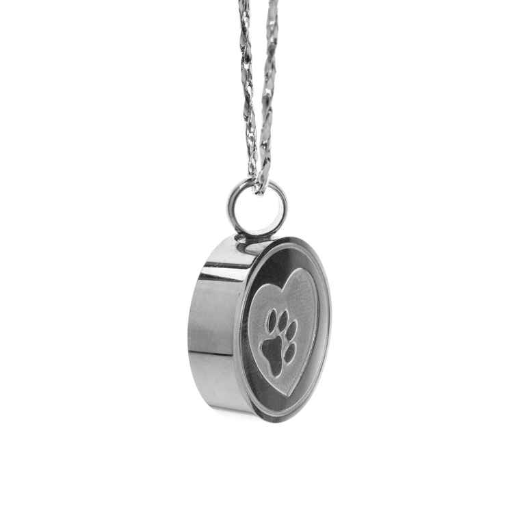 Picture of CREMATION JEWELRY PAWS on YOUR HEART PENDANT - Silver