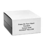Picture of CREMATION JEWELRY PAWS on YOUR HEART PENDANT - Yellow Gold