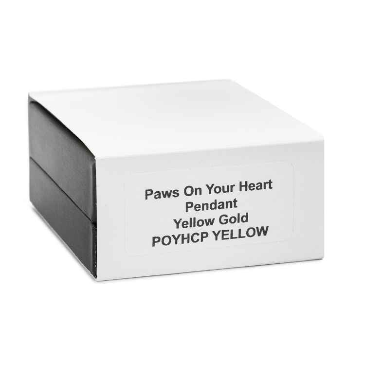 Picture of CREMATION JEWELRY PAWS on YOUR HEART PENDANT - Yellow Gold