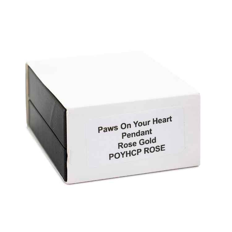 Picture of CREMATION JEWELRY PAWS on YOUR HEART PENDANT - Rose Gold