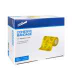 Picture of COHESIVE BANDAGE JorWrap Yellow w/ Smiley Faces (J1625H) 4in x 5yards - 12/box
