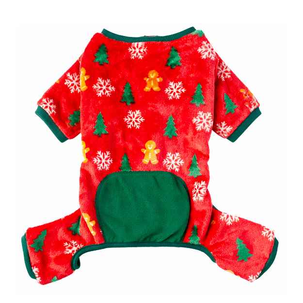 Picture of XMAS CANINE PYJAMA PULL ON EASY FIT PATTERNED RED X Small