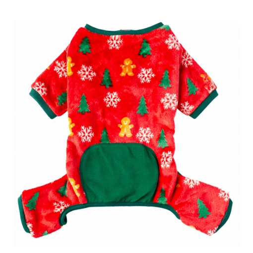 Picture of XMAS CANINE PYJAMA PULL ON EASY FIT PATTERNED RED – Small