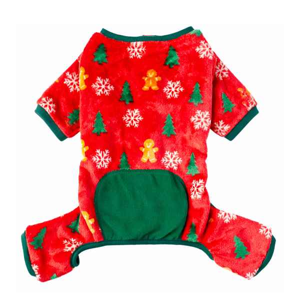 Picture of XMAS CANINE PYJAMA PULL ON EASY FIT PATTERNED RED – Small