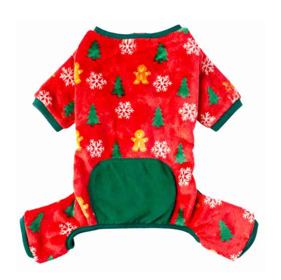 Picture of XMAS CANINE PYJAMA PULL ON EASY FIT PATTERNED RED Medium