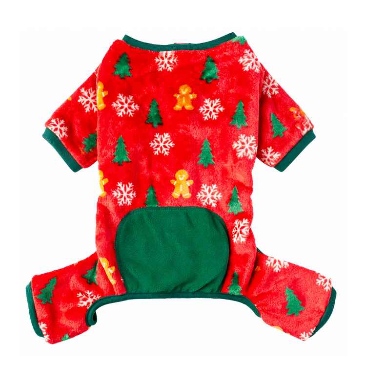 Picture of XMAS CANINE PYJAMA PULL ON EASY FIT PATTERNED RED Large
