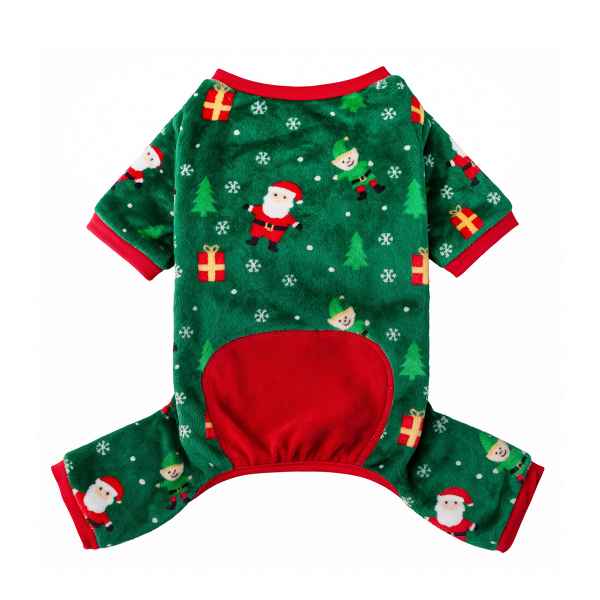 Picture of XMAS CANINE PYJAMA PULL ON EASY FIT PATTERNED GREEN – Small