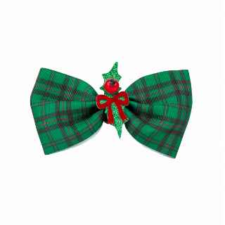 Picture of XMAS CANINE BOWTIE PATTERNED GREEN – One Size
