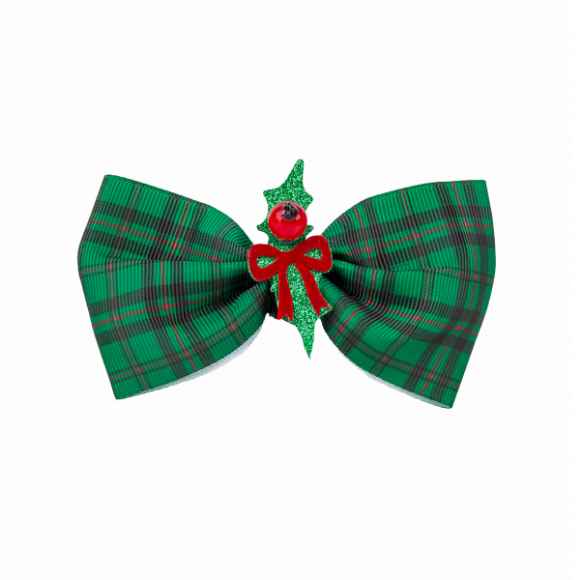 Picture of XMAS CANINE BOWTIE PATTERNED GREEN – One Size
