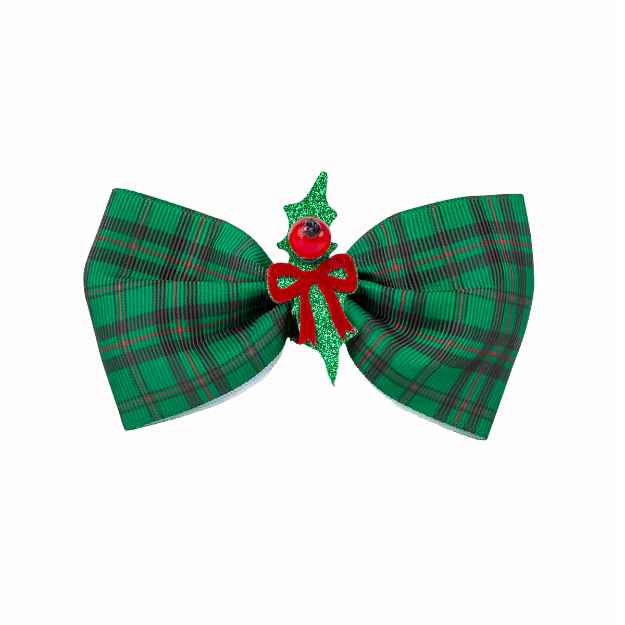 Picture of XMAS CANINE BOWTIE PATTERNED GREEN – One Size