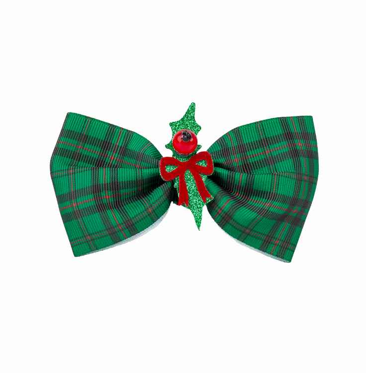 Picture of XMAS CANINE BOWTIE PATTERNED GREEN – One Size