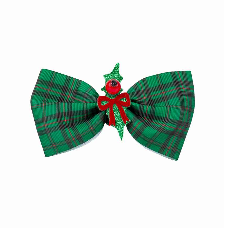 Picture of XMAS CANINE BOWTIE PATTERNED GREEN – One Size