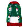 Picture of XMAS CANINE CARDIGAN PATTERNED GREEN – X Small