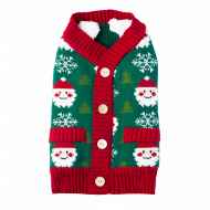 Picture of XMAS CANINE CARDIGAN PATTERNED GREEN – Small