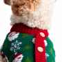 Picture of XMAS CANINE CARDIGAN PATTERNED GREEN – Medium