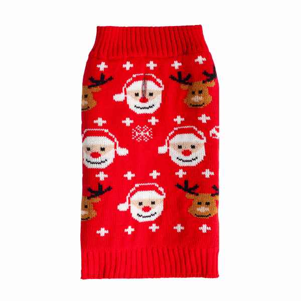 Picture of XMAS CANINE SWEATER W/COLLAR RED – Medium