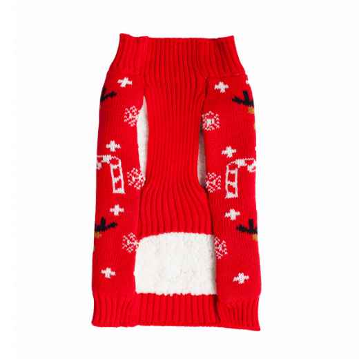 Picture of XMAS CANINE SWEATER W/FOLD BACK COLLAR - Large