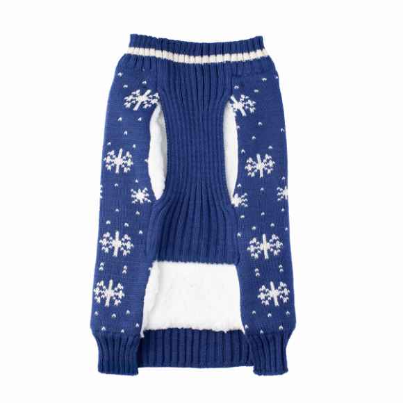 Picture of XMAS CANINE SWEATER PATTERNED BLUE – X Small