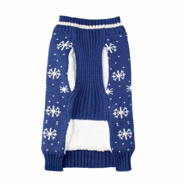 Picture of XMAS CANINE SWEATER PATTERNED BLUE – Small