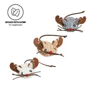 Picture of XMAS TOY FELINE HuggleKats Santa's Lil Mice