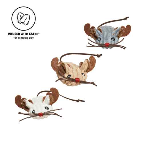 Picture of XMAS TOY FELINE HuggleKats Santa's Lil Mice