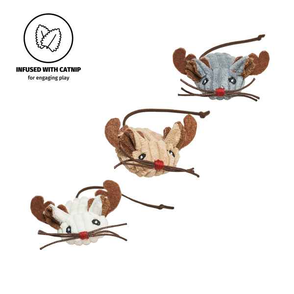 Picture of XMAS TOY FELINE HuggleKats Santa's Lil Mice