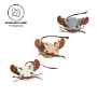 Picture of XMAS TOY FELINE HuggleKats Santa's Lil Mice